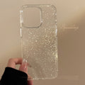 Transparent Glitter Simple Apple 14 Promax Phone Case 13 Suitable for iPhone 15 Soft Case 11 Advanced Luxury 12
