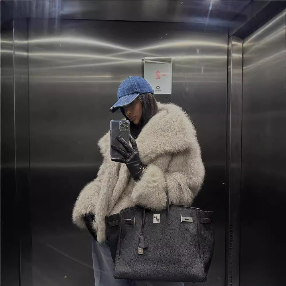 Womens Faux Fur Short Coat