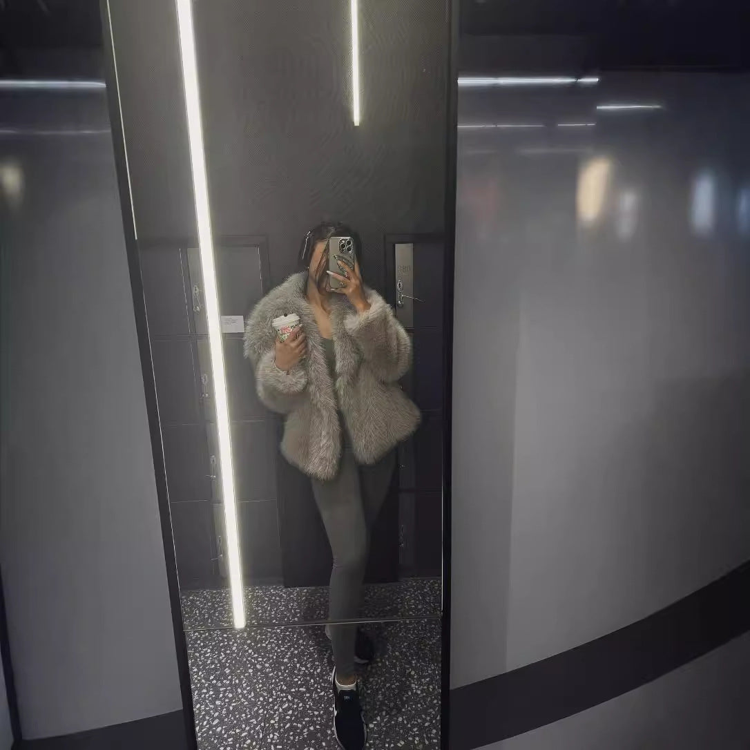 Womens Faux Fur Short Coat