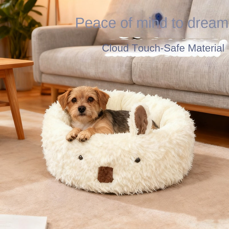 Dog Bed Winter Warm Half-Enclosed Dog Bed Pet Nest Dog Pad Pet Dog House Pet Bed Pet Enclosure