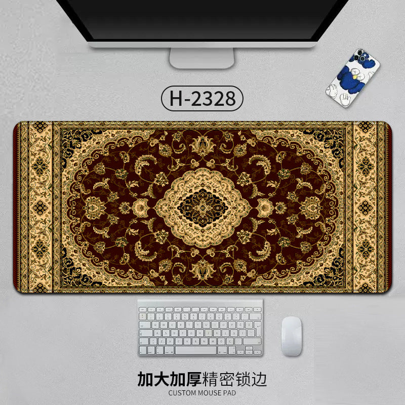 Large Persian Mouse Pad Office Carpet MousePad Natural Rubber Lockedge Anti Slip Desk Mat Laptop Office Game Accessories Pad