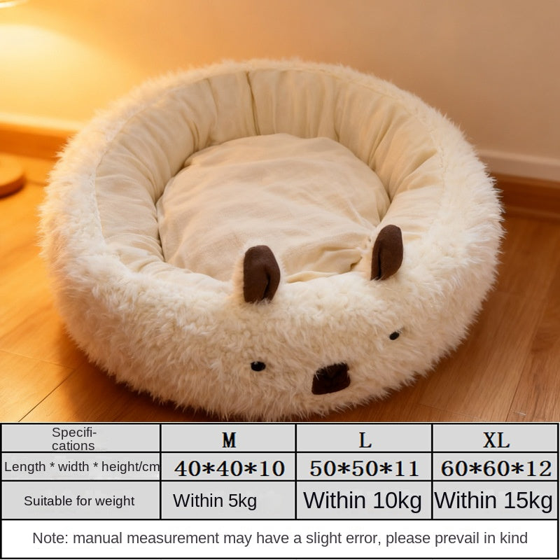 Dog Bed Winter Warm Half-Enclosed Dog Bed Pet Nest Dog Pad Pet Dog House Pet Bed Pet Enclosure