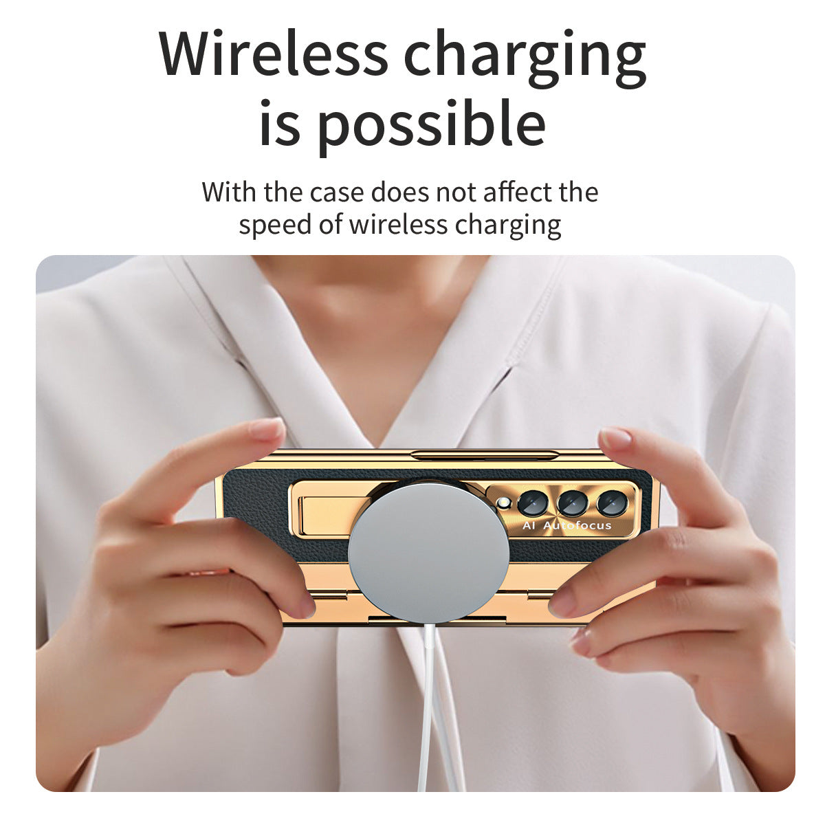 Samsung zfold 5 phone case FOLD4 folding screen flat hinge plain leather all inclusive anti fall protective case W22 is suitable