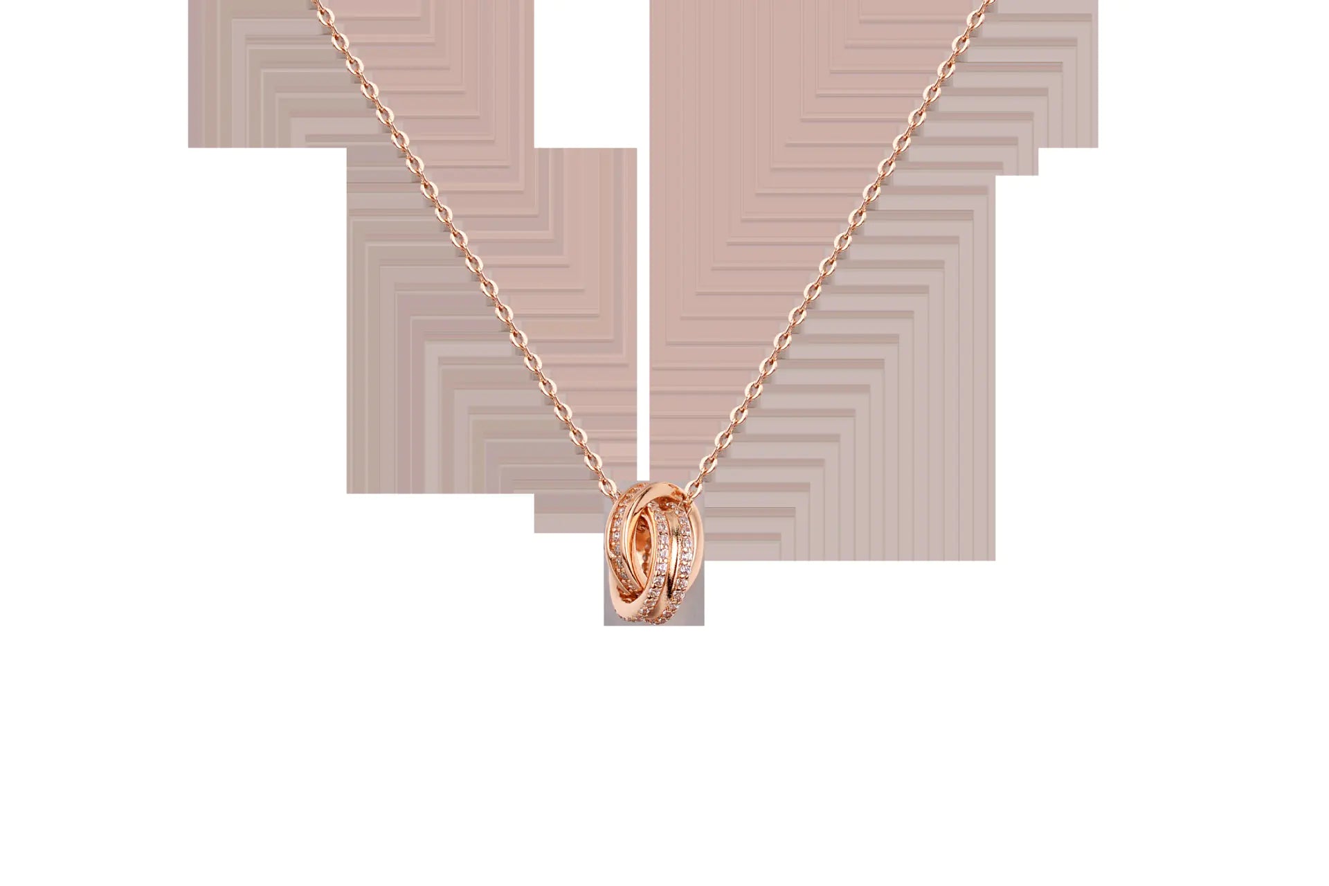 Chomel S925 Silver Double Ring Necklace for Women