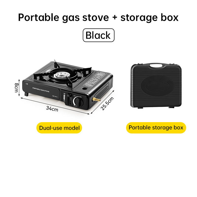 Portable Gas Camping Stove, 2.2kW Outdoor Cooker with Full Kit (Pot Stand & Carry Case)