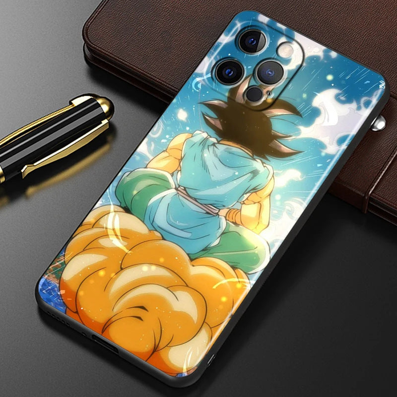 Suitable for 15 iPhone Fashion Dragon Ball Anime Phone Case Black Other Back Cover Color Painting