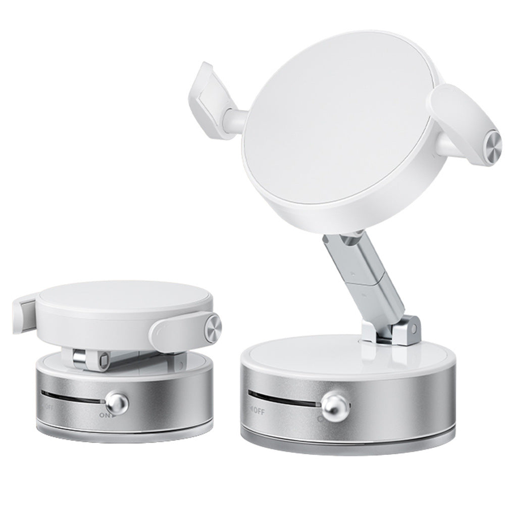 Suction cup type vacuum phone holder with magnetic suction chuck