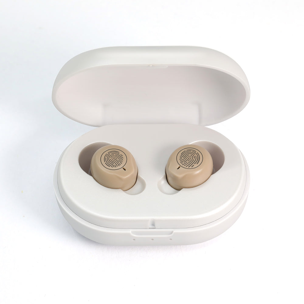 Hearing Aid Sound Amplifier for Elderly with Magnetic Charging Case, Mini Invisible Sound Collector, Portable Audio Enhancer