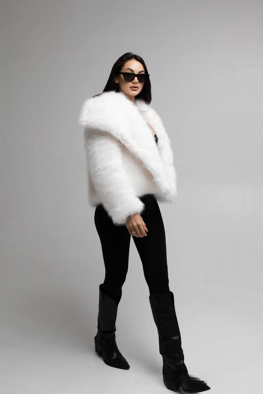 Womens Faux Fur Short Coat