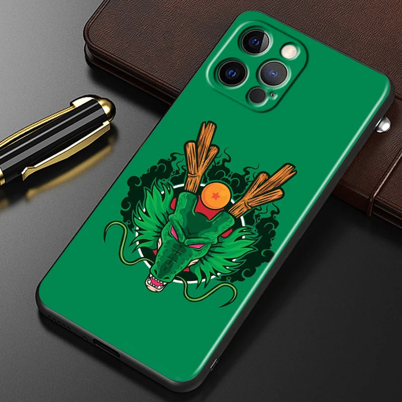 Suitable for 15 iPhone Fashion Dragon Ball Anime Phone Case Black Other Back Cover Color Painting