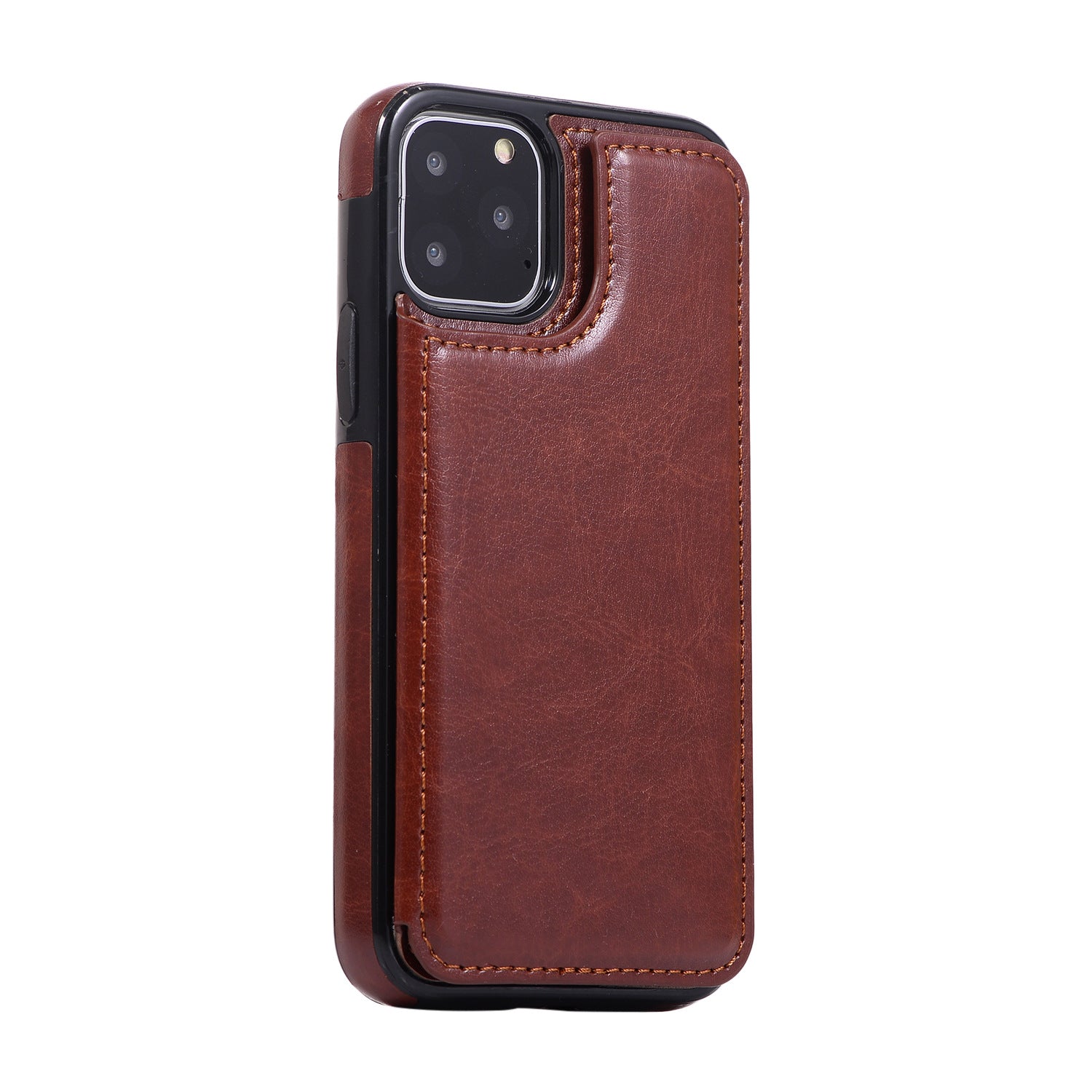 Suitable for iPhone 15 leather case with crazy horse pattern Apple 13PRO phone case flip cover card insertion protective cover