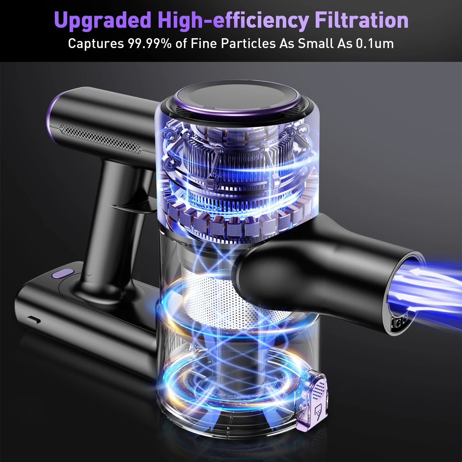 10-in-1 Cordless Stick Vacuum Cleaner Super Suction Green LED Anti-Tangle Brush for Deep Cleaning Cars Hotels US Warehouse