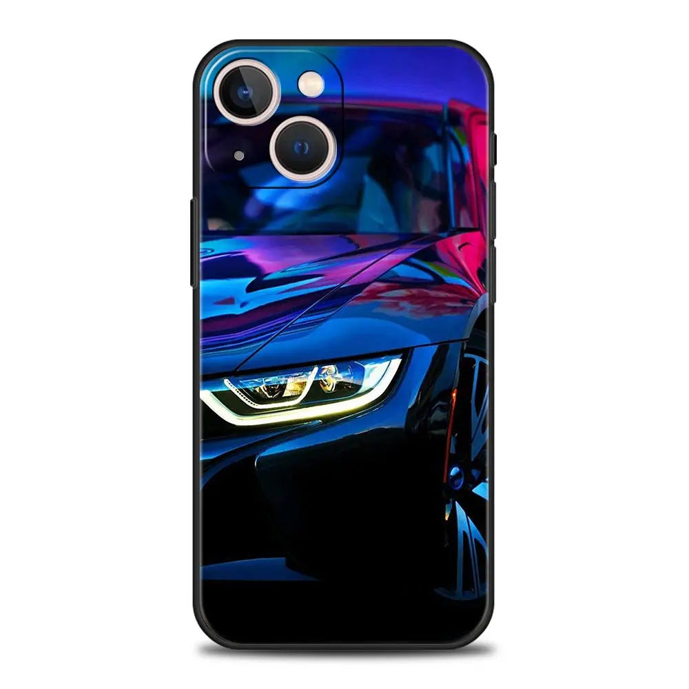 Suitable for iPhone 15 Japanese blue red JDM sports car phone case