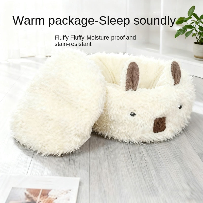 Dog Bed Winter Warm Half-Enclosed Dog Bed Pet Nest Dog Pad Pet Dog House Pet Bed Pet Enclosure