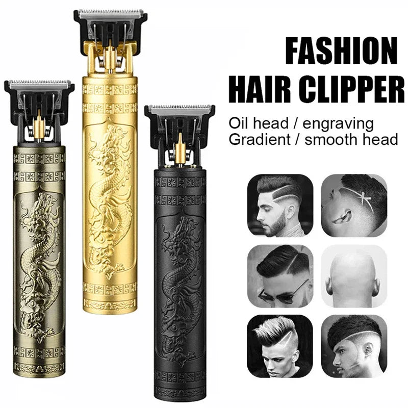 Hair Cutting Machine T9 Vintage Hair Clipper USB Fast Charging Shaver Barber Cordless Hair Trimmer For Men's Barbe