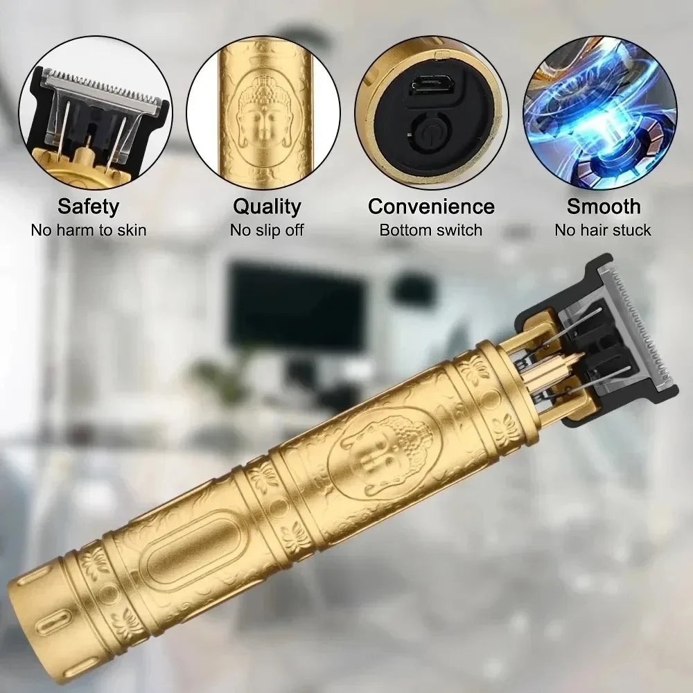 Hair Cutting Machine T9 Vintage Hair Clipper USB Fast Charging Shaver Barber Cordless Hair Trimmer For Men's Barbe