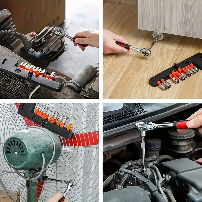 New Upgrade Wrench Socket Set Hardware Car Boat Motorcycle Bicycle Repairing Tool Short Socket Ratchet Auto Repair Tools Hand