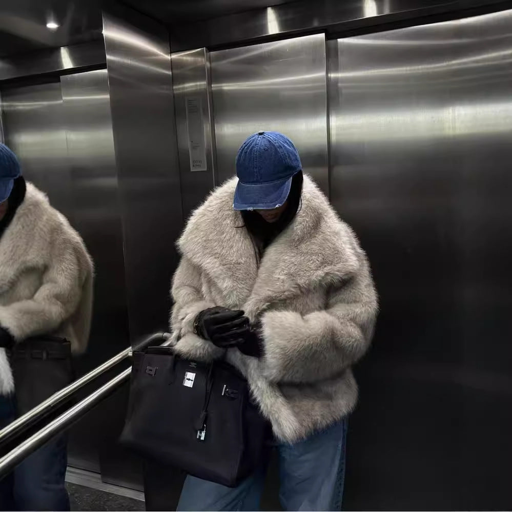 Womens Faux Fur Short Coat