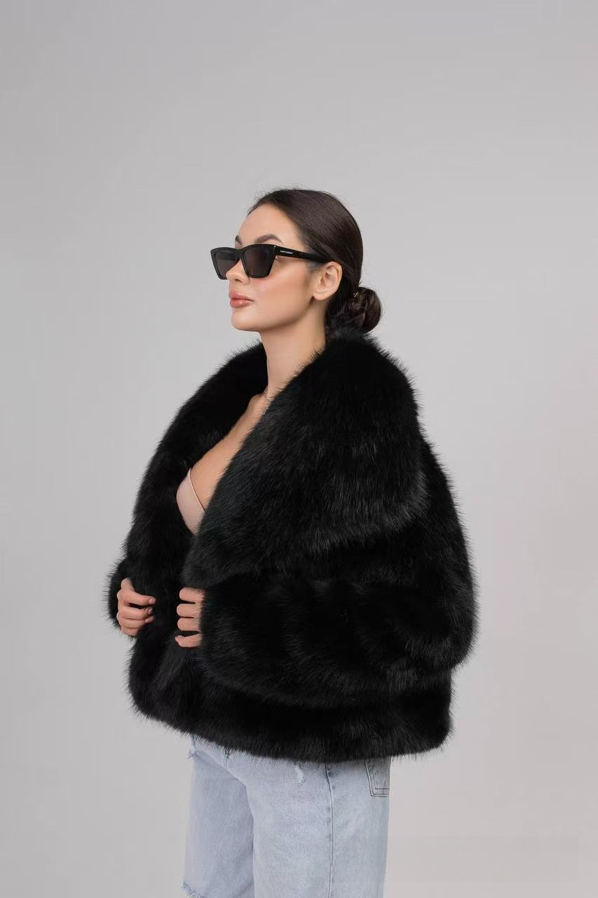 Womens Faux Fur Short Coat